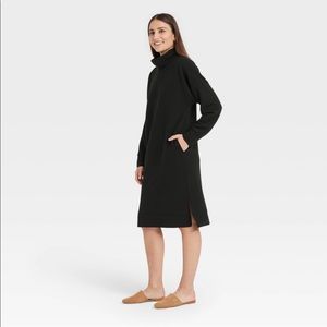 NWOT Who What Wear Women’s Long Sleeve Turtleneck Knit Dress Black
